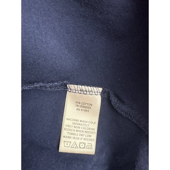 D&Co. Essentials Navy Long Sleeve Cotton Blend T-Shirt XL - Picture 4 of 5